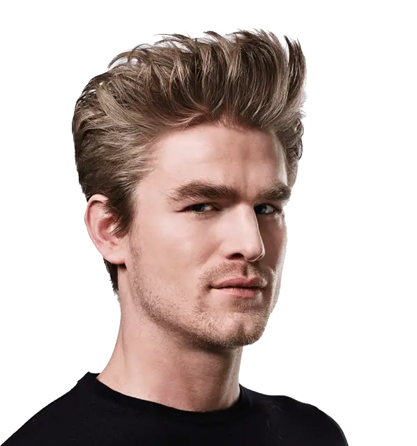 Man with Stylish Hair and Confident Look