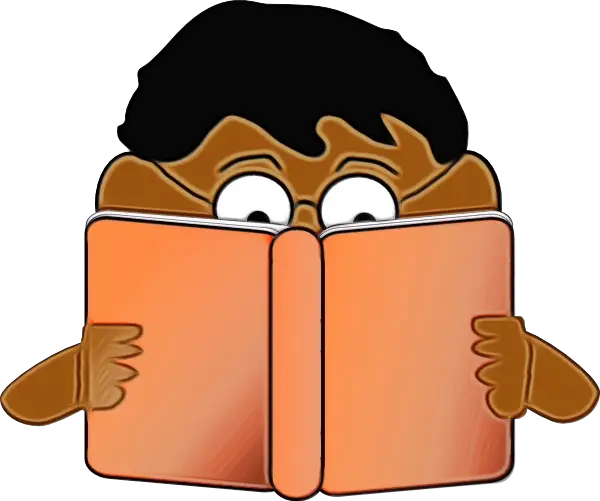 Cartoon Person Reading a Book