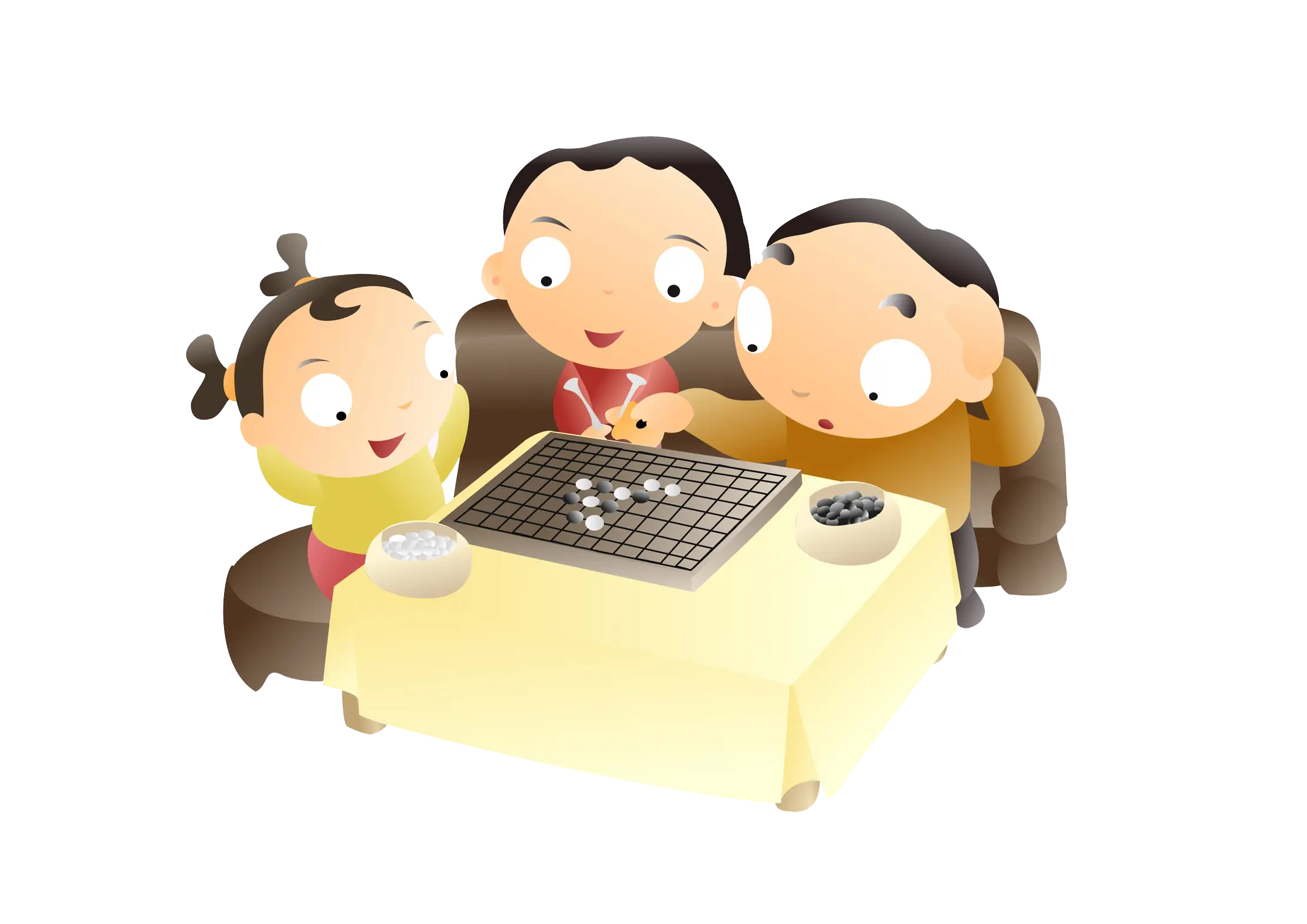Family Playing Board Game Together