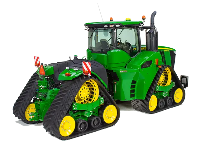 Powerful Green Tractor with Tracks for Farming