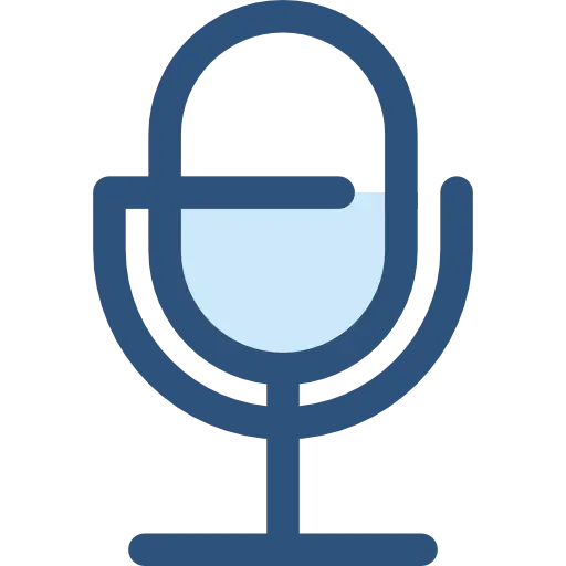 Stylized Microphone Icon for Audio and Recording