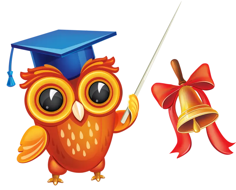 Blue Graduation Cap with Owl