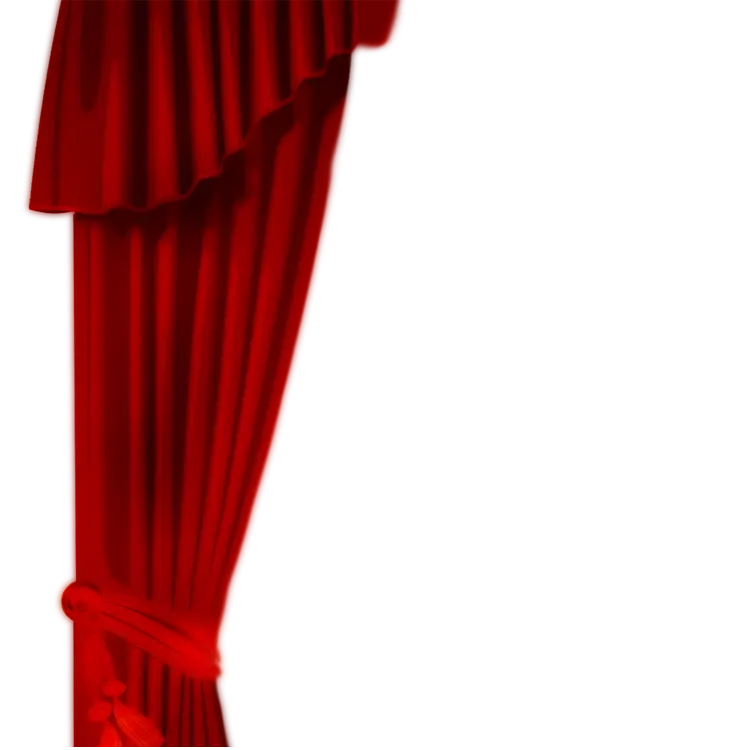 Elegant Red Curtain for Decoration