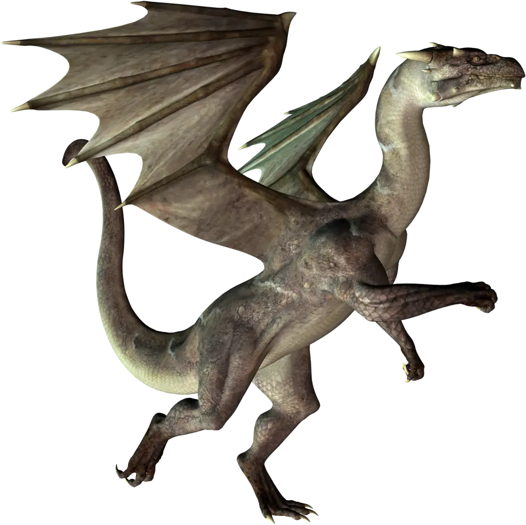 Realistic Winged Dragon Illustration