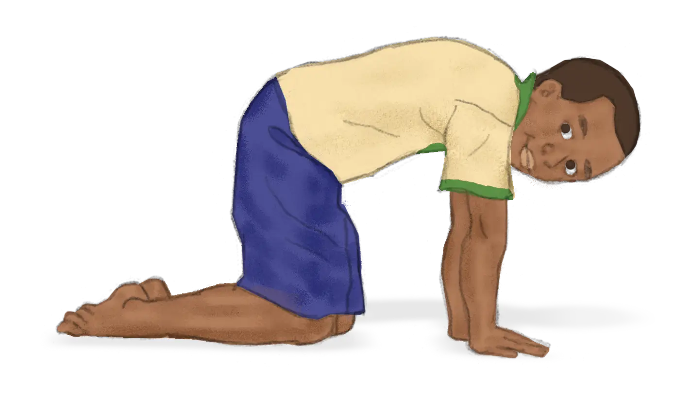 Child Crawling Illustration