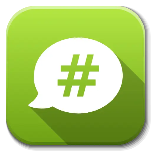Green Hashtag Bubble Icon