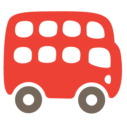 Red Double-Decker Bus Icon Graphic
