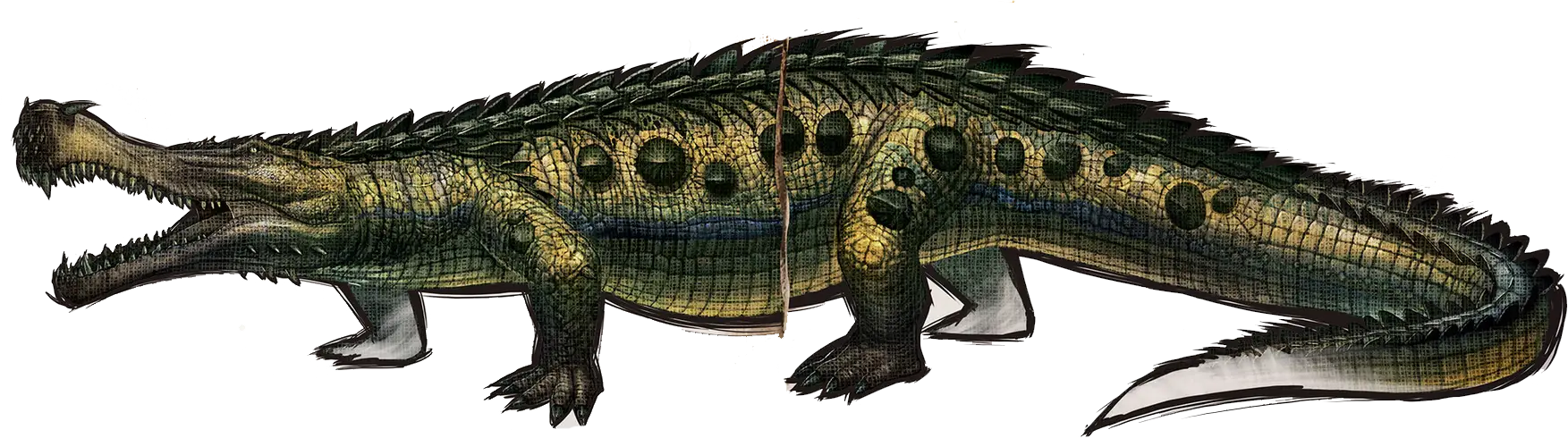 Illustration of a Prehistoric Crocodile