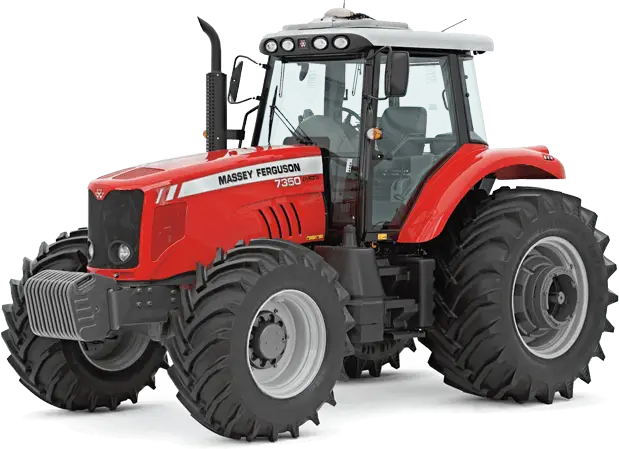 Modern Red Tractor for Agricultural Uses