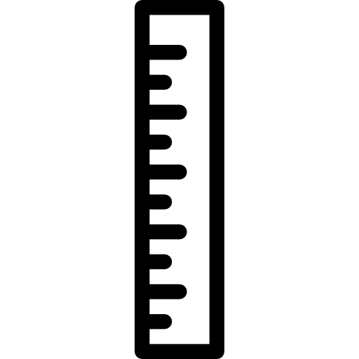 Ruler Icon for Measuring or School