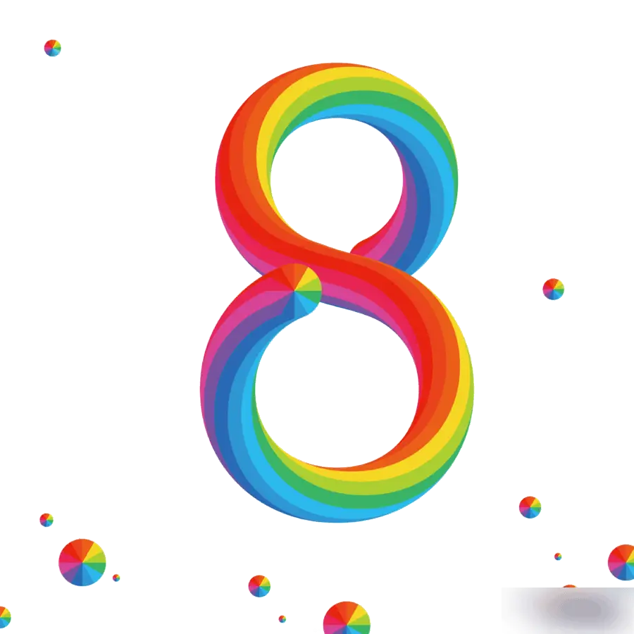 Colorful Rainbow Number 8