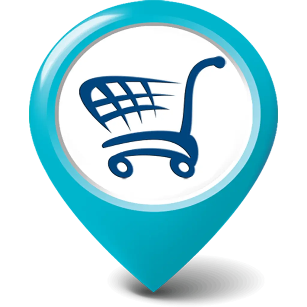 Blue Shopping Cart Icon