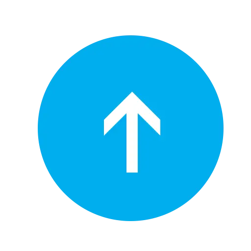 Blue Up Arrow in Blue Circle
