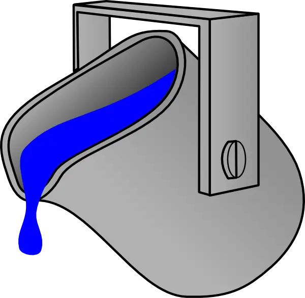 Illustration of Pouring Blue Liquid