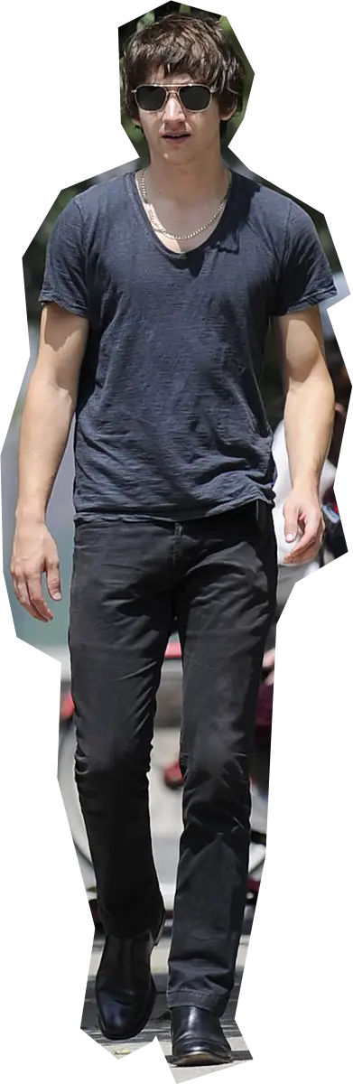 Casual Man Walking Outdoors