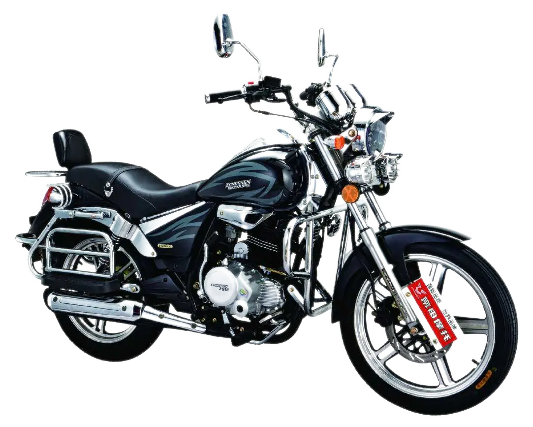 Classic Cruiser Motorcycle in Black