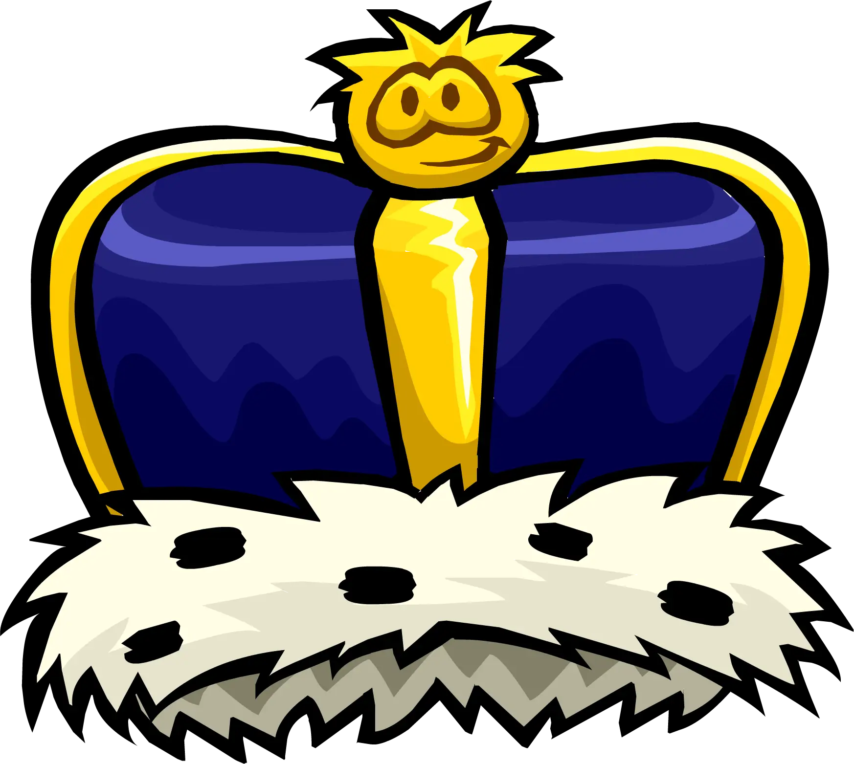Cartoon Crown with Royal Design Illustration