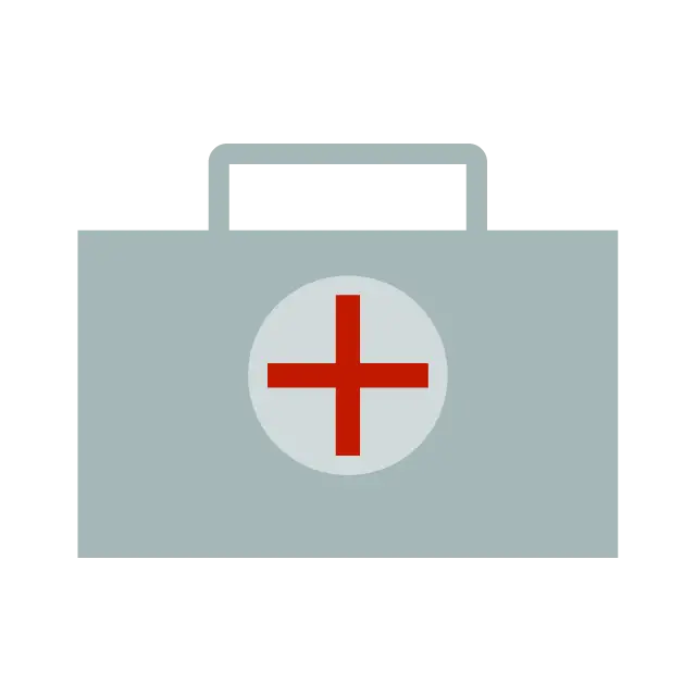 Minimalist medical kit icon
