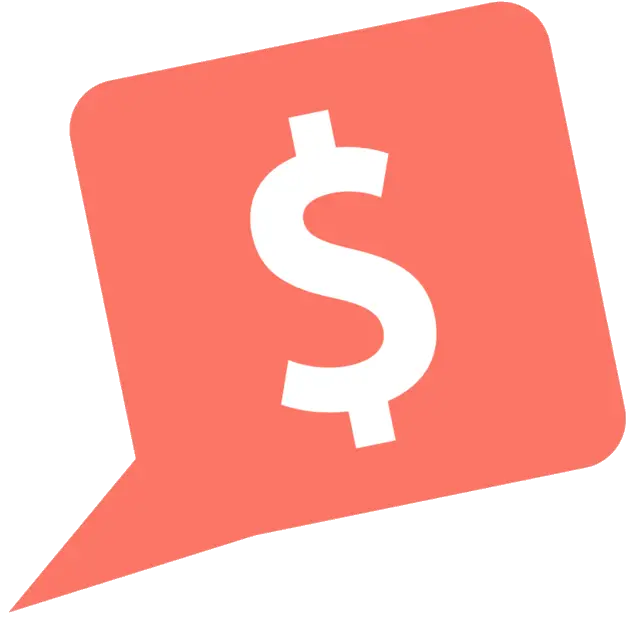 Dollar Sign in a Speech Bubble Illustration
