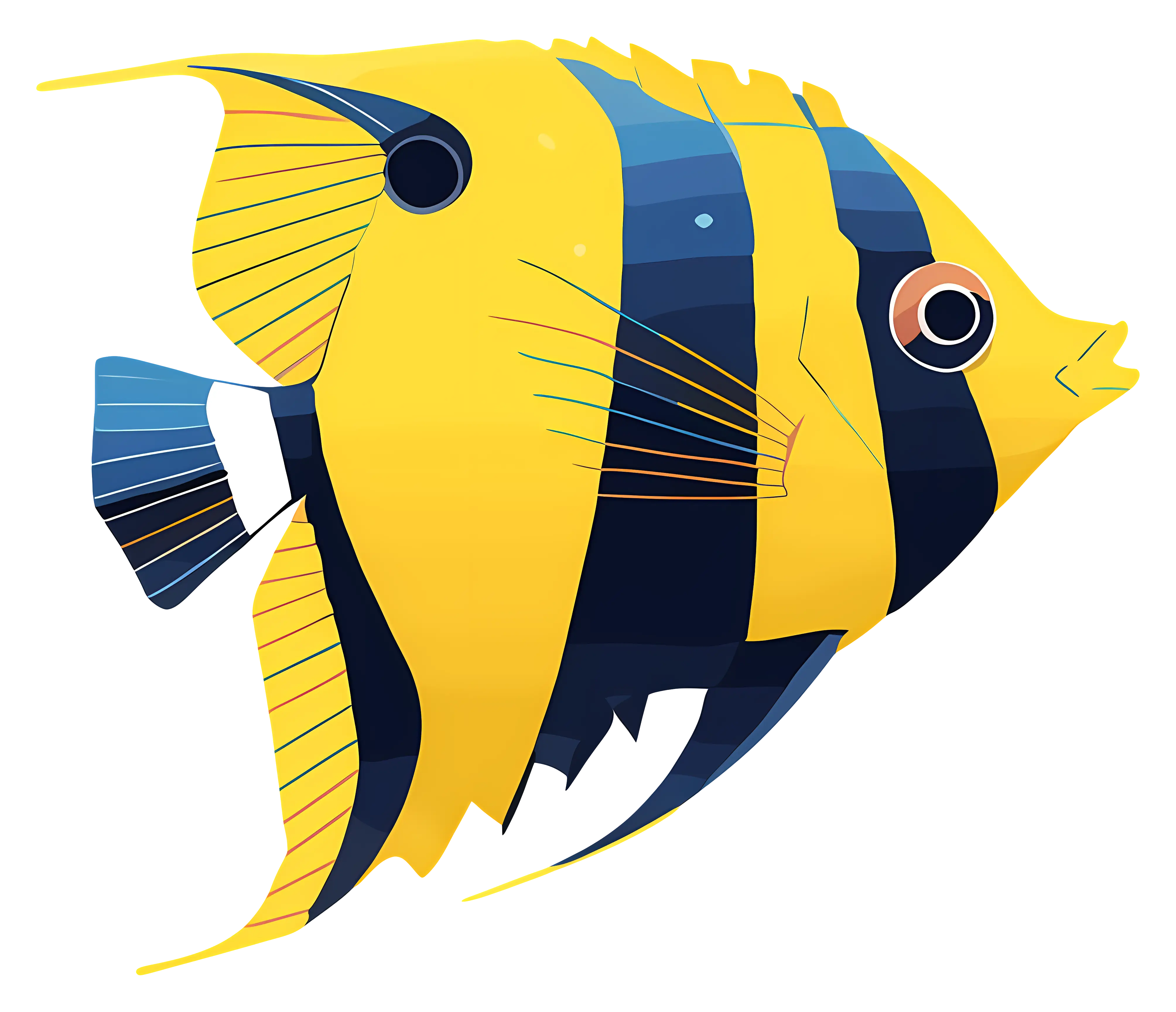 Cartoon Blue Fish