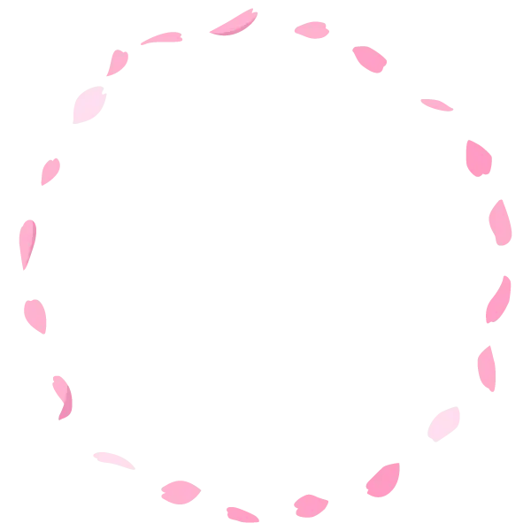 Circle Frame with Soft Pink Petals