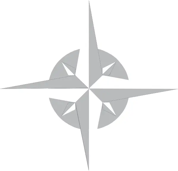 Silver Compass Rose