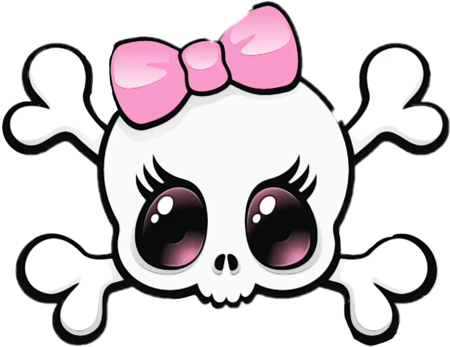 Cute Skull with Pink Bow