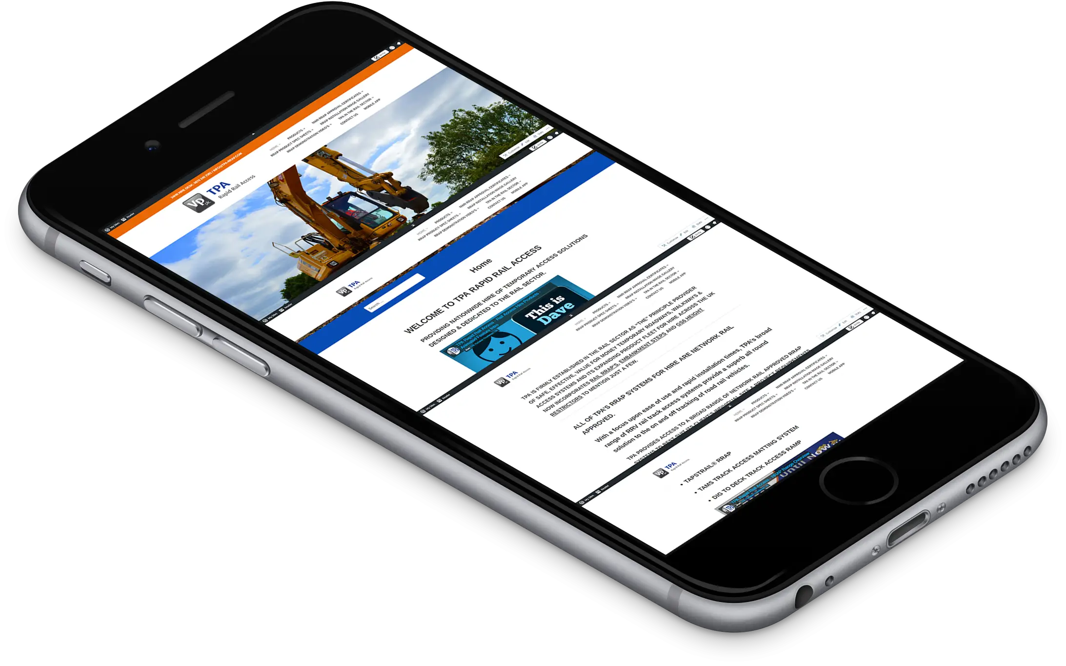 Modern Smartphone with Website Display