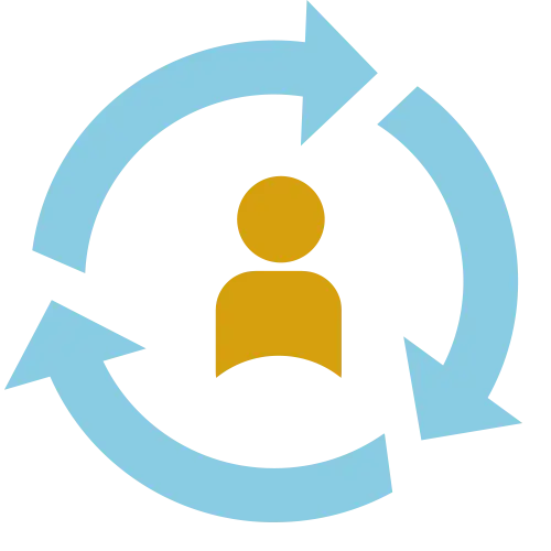 User Profile Icon with Arrows