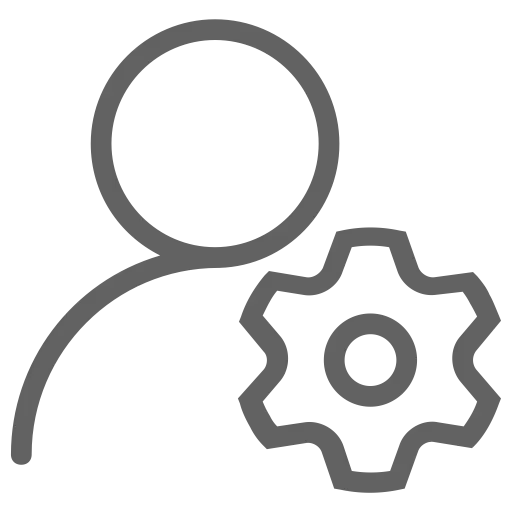 User Settings Icon with Gear