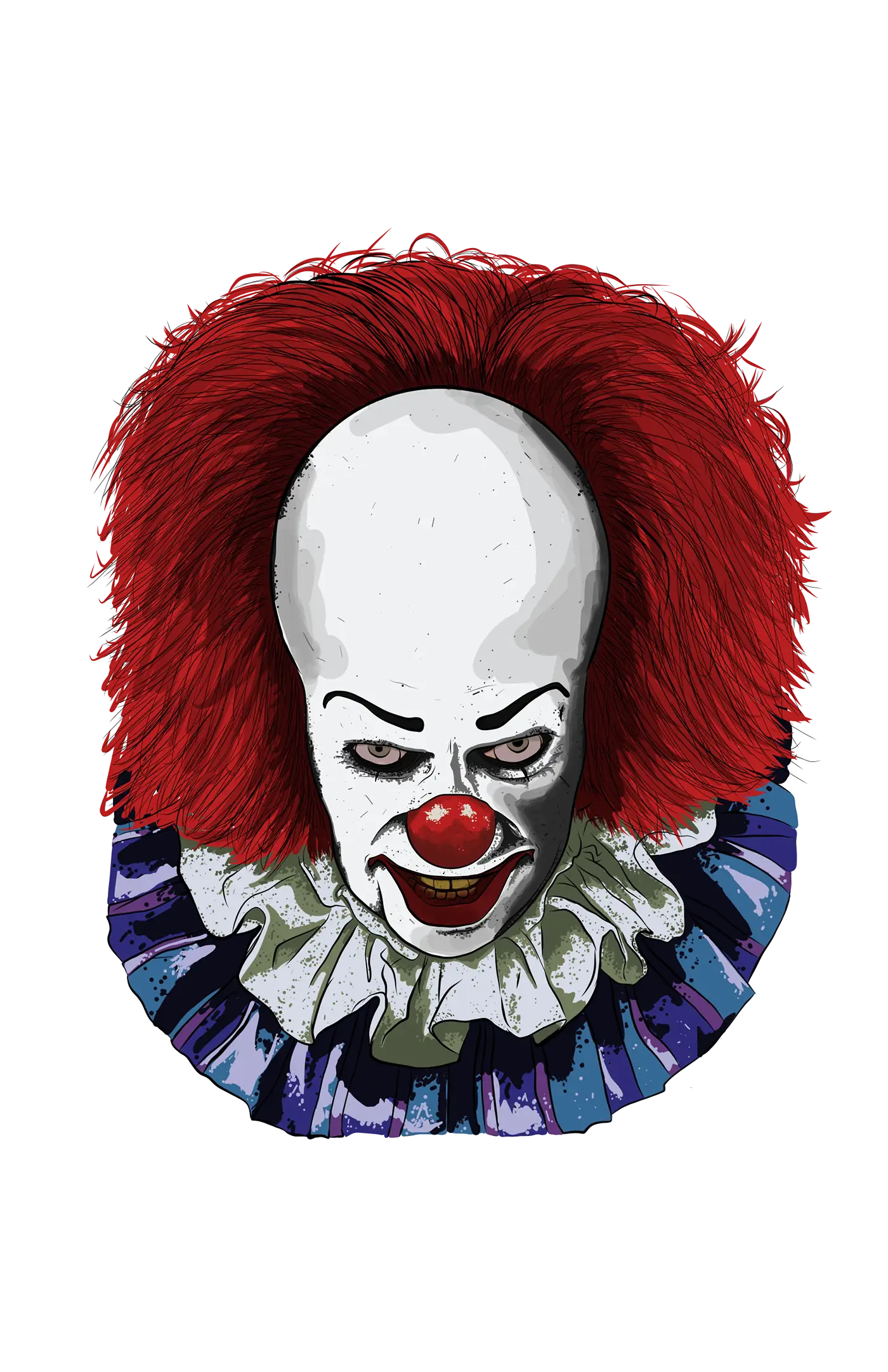 Scary Clown Illustration for Halloween