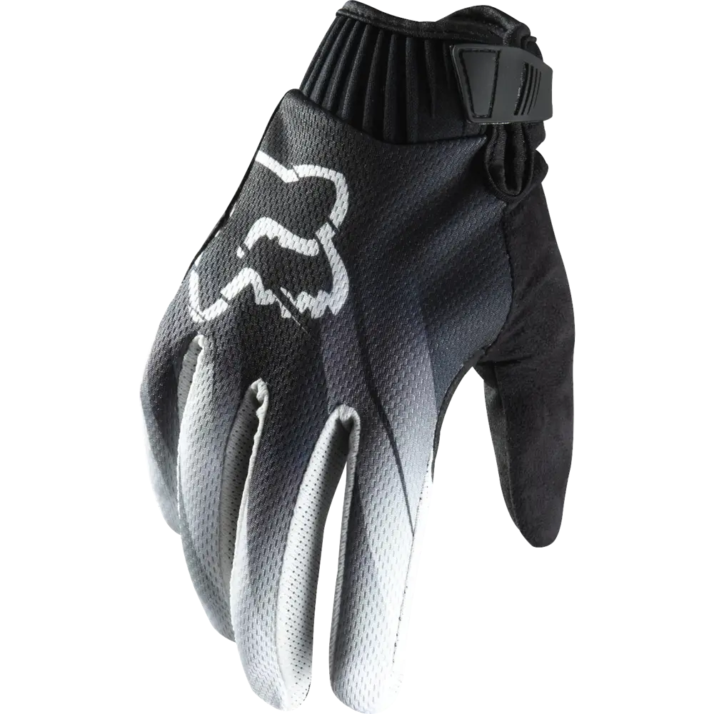 Black and White Racing Gloves with Logo