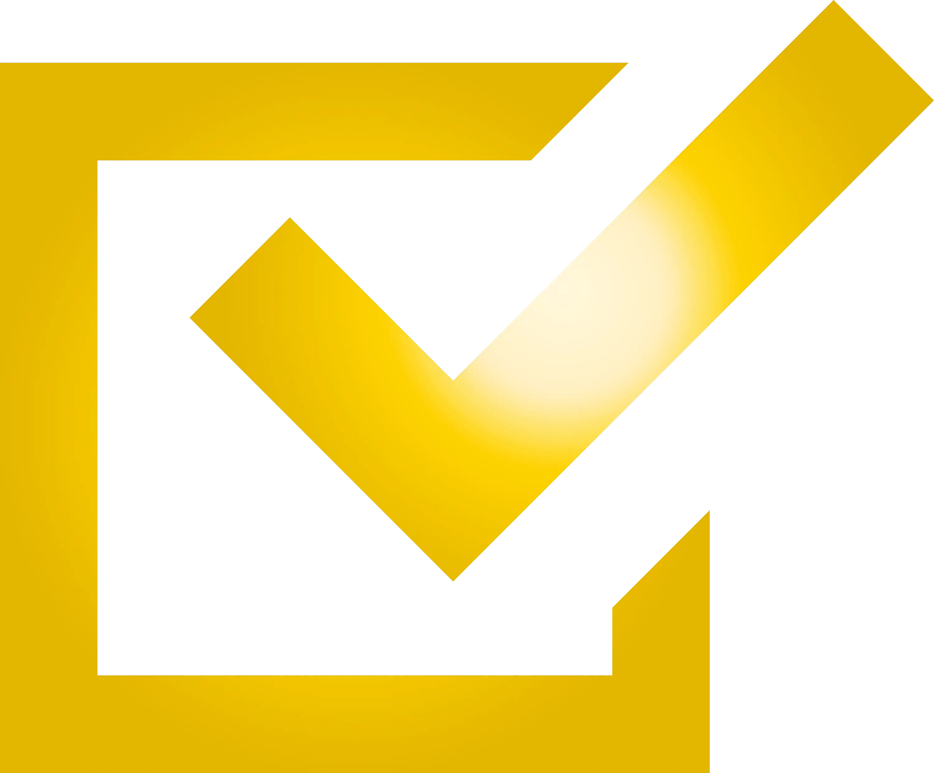 Yellow Check Mark Symbol
