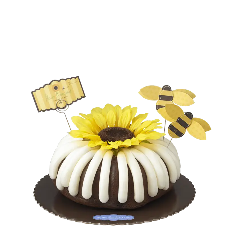 Bee-Themed Cake with Sunflower Decoration