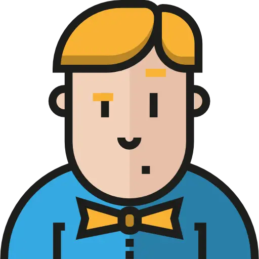 Cartoon Man with Bow Tie Illustration