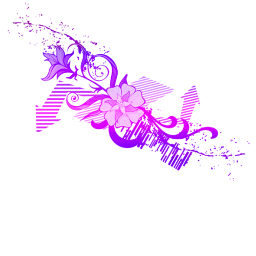 Abstract Purple Floral Art Design