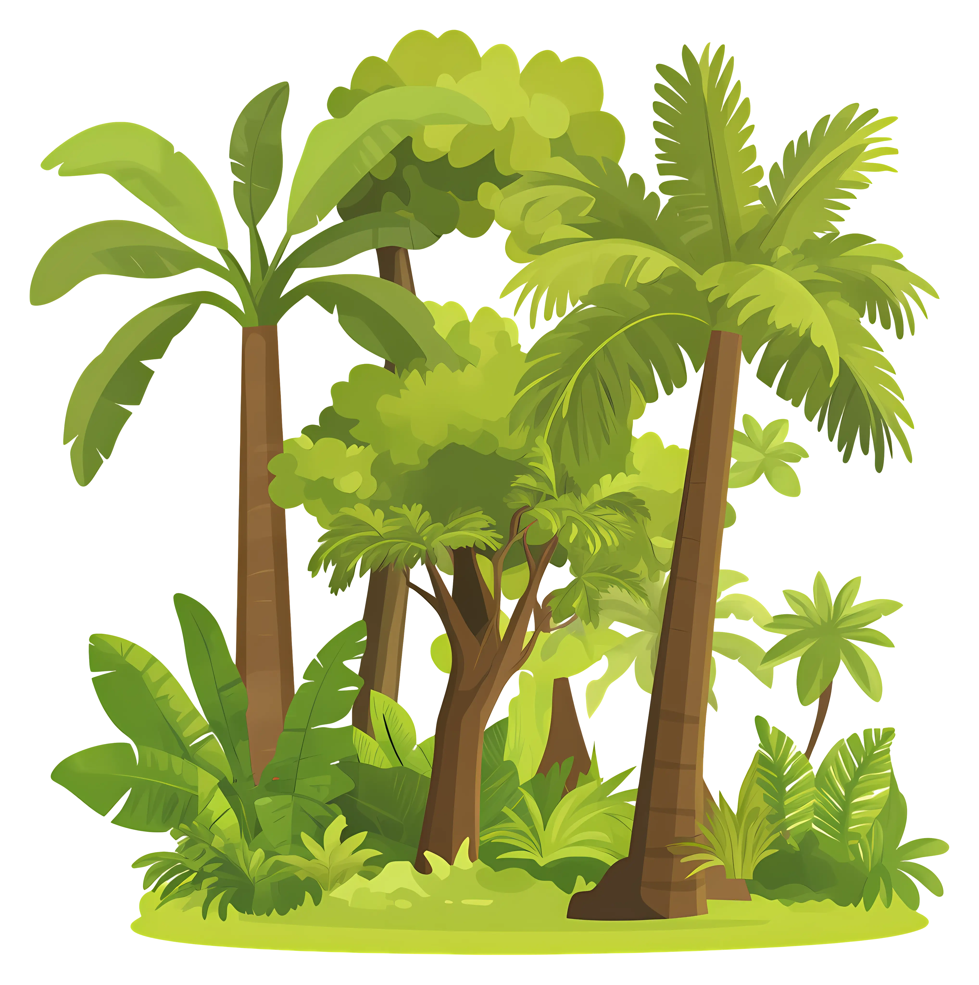 Lush Tropical Forest Illustration