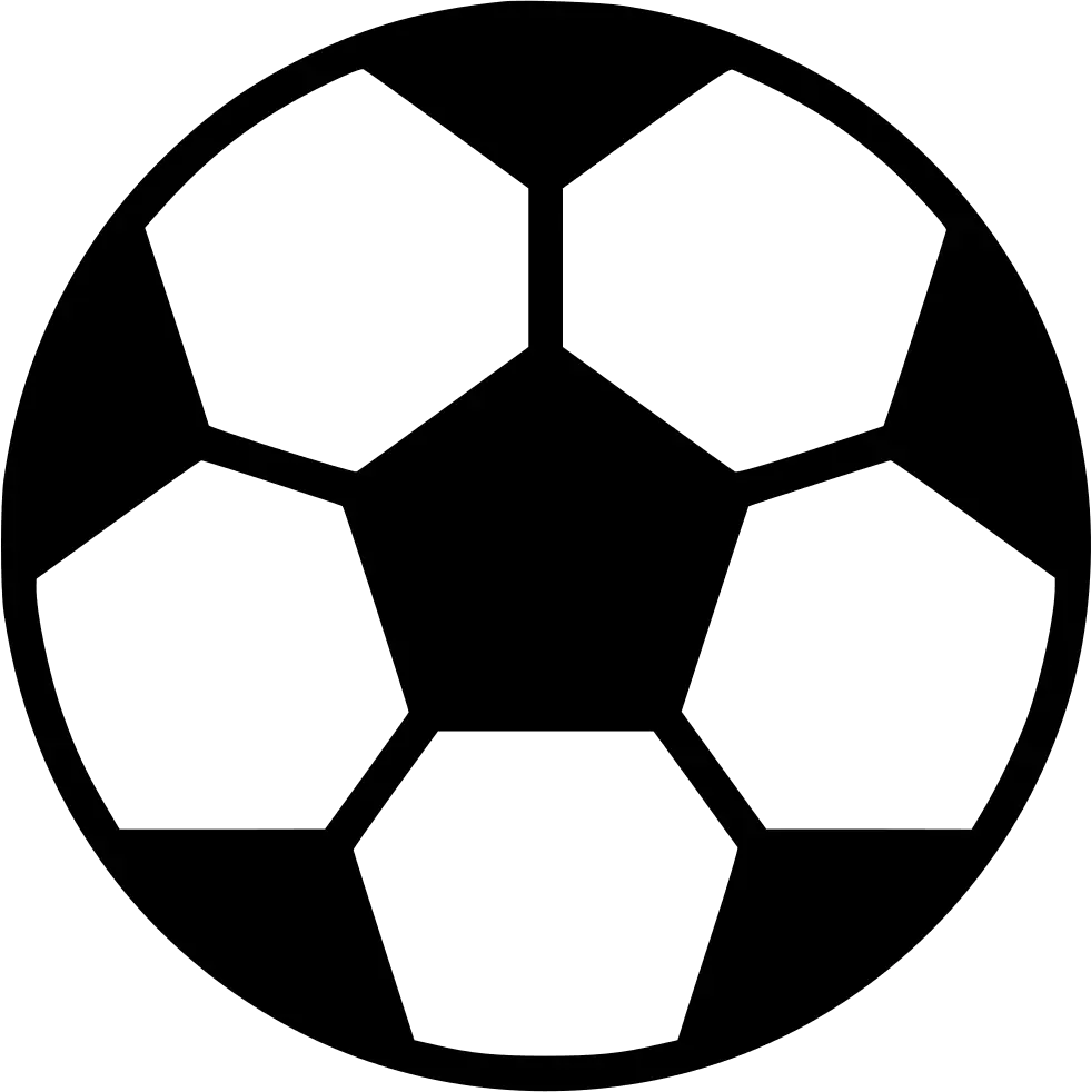 Black and White Soccer Ball Icon