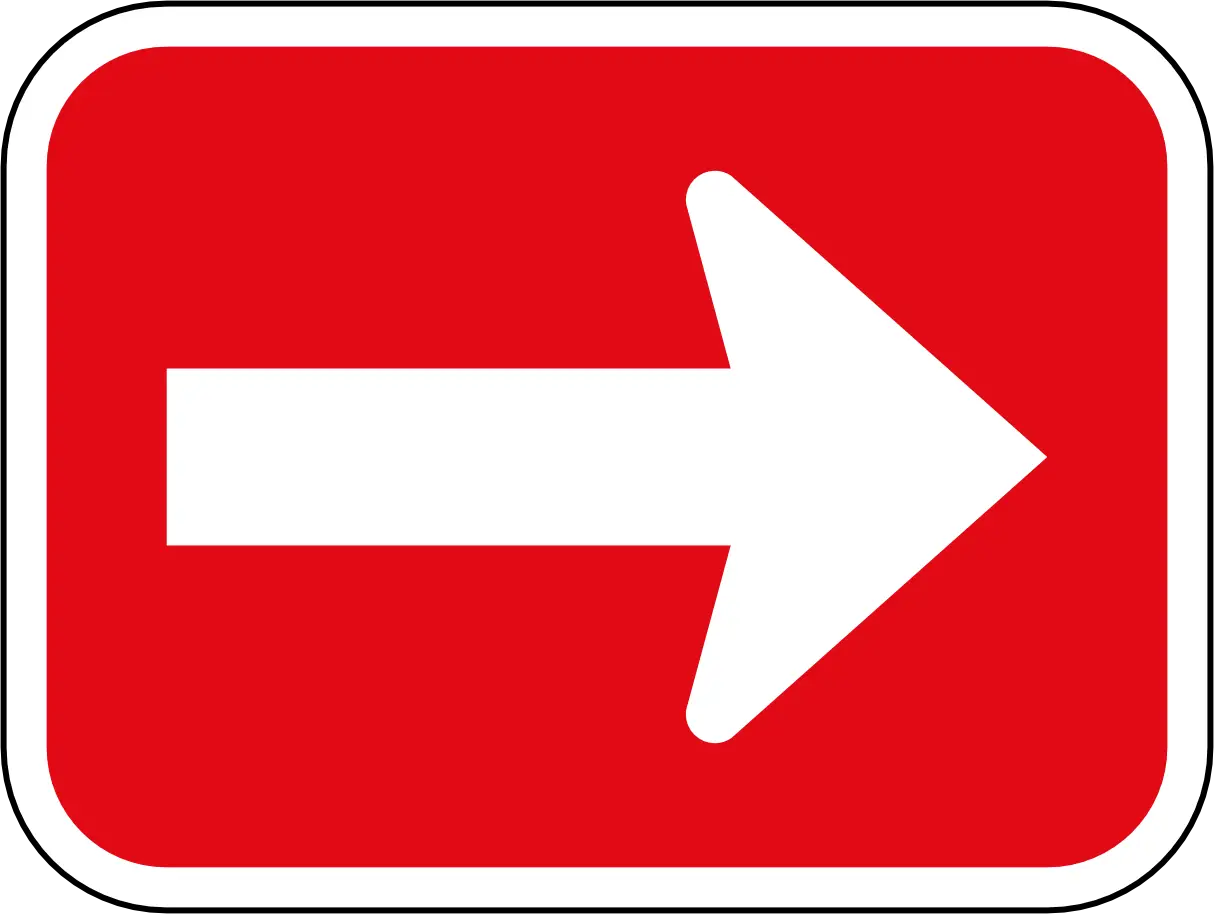 Right Direction Arrow Sign