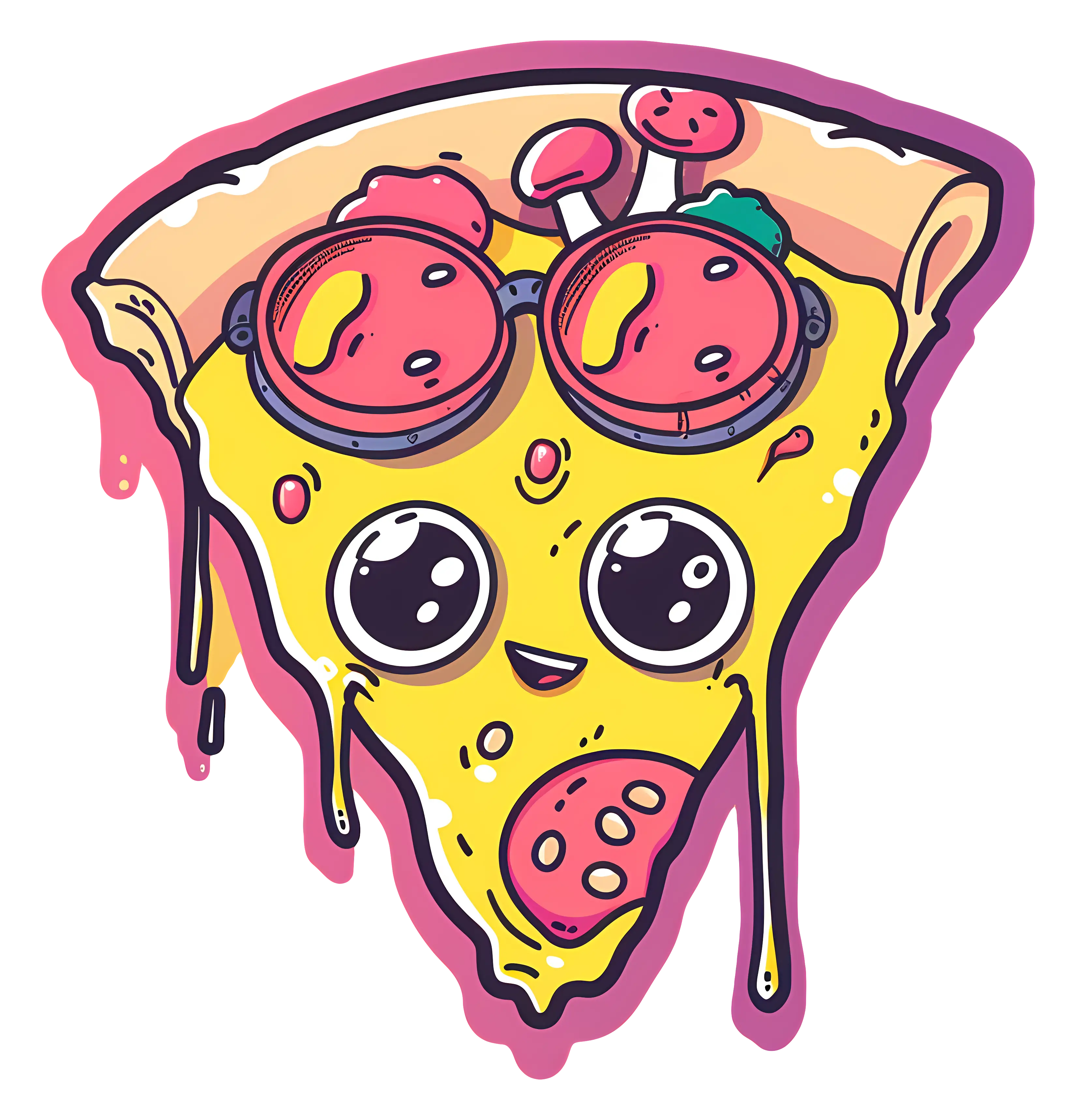 Cartoon Pizza Slice