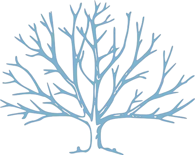 Blue Tree Branch Silhouette