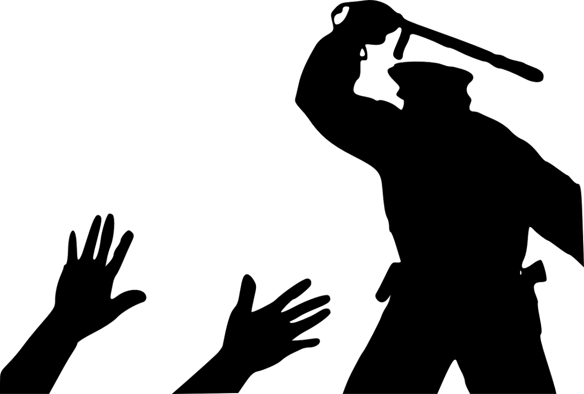 Silhouette Depicting Police Brutality Concept