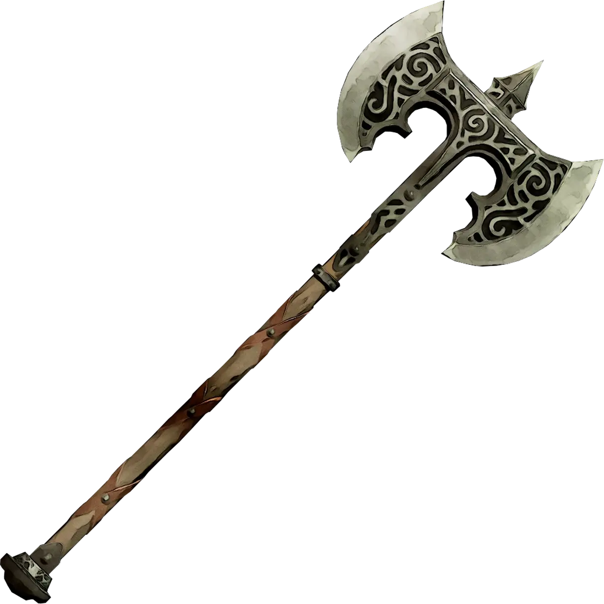 Double-Edged Ornate Battle Axe