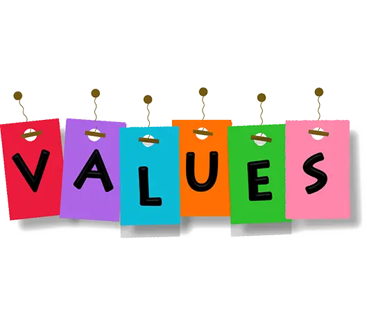 Colorful Values Signs