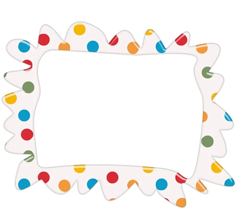 Colorful Polka Dot Frame