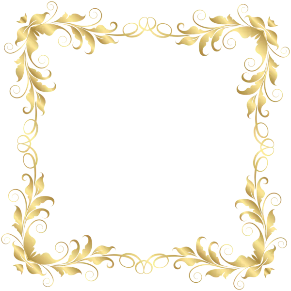Gold Ornamental Floral Border