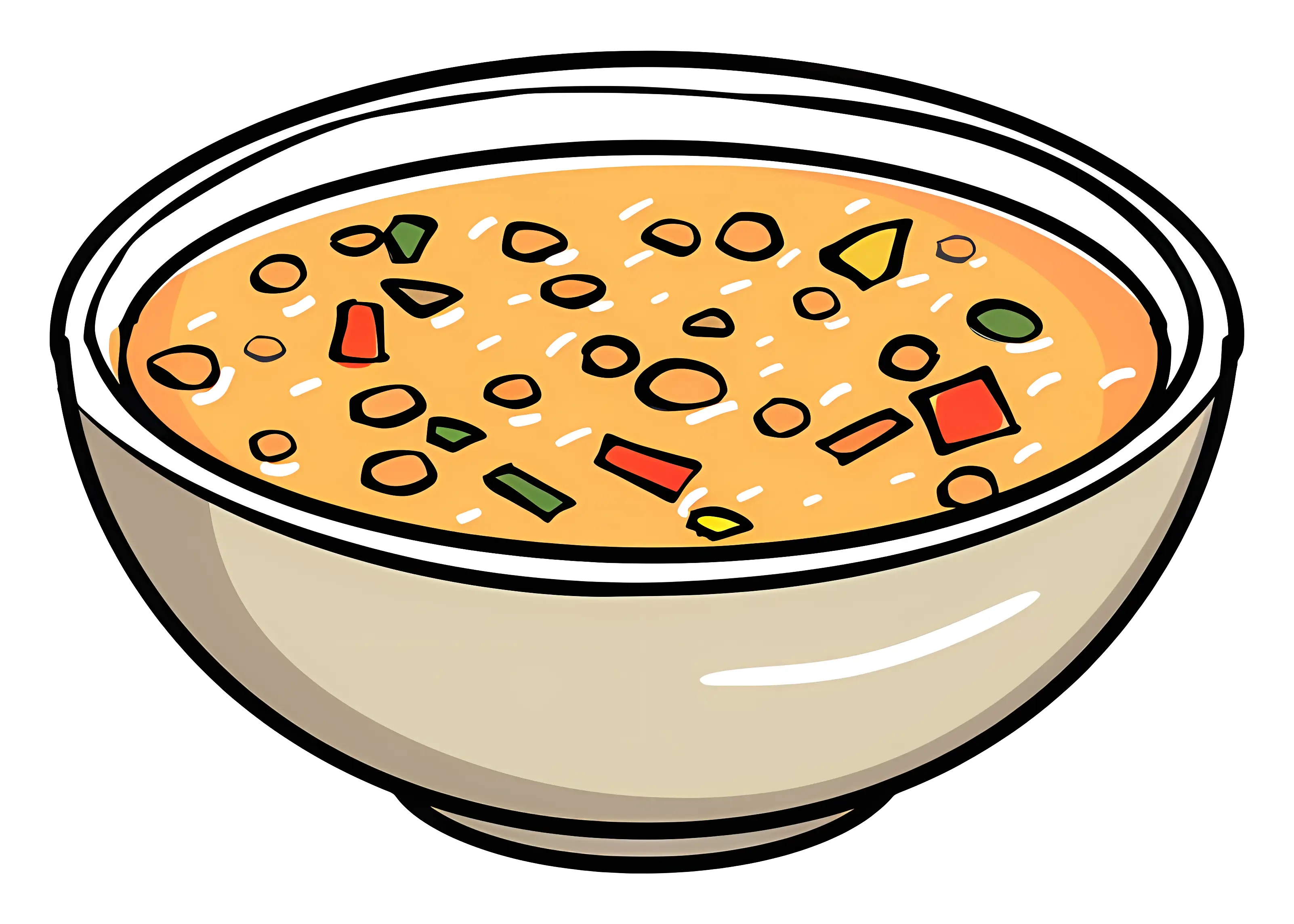 Vegetable Soup in a Bowl