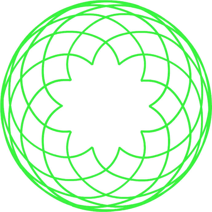 Geometric Green Circular Pattern Design
