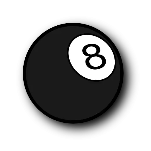 Eight Ball Icon for Billiards Game