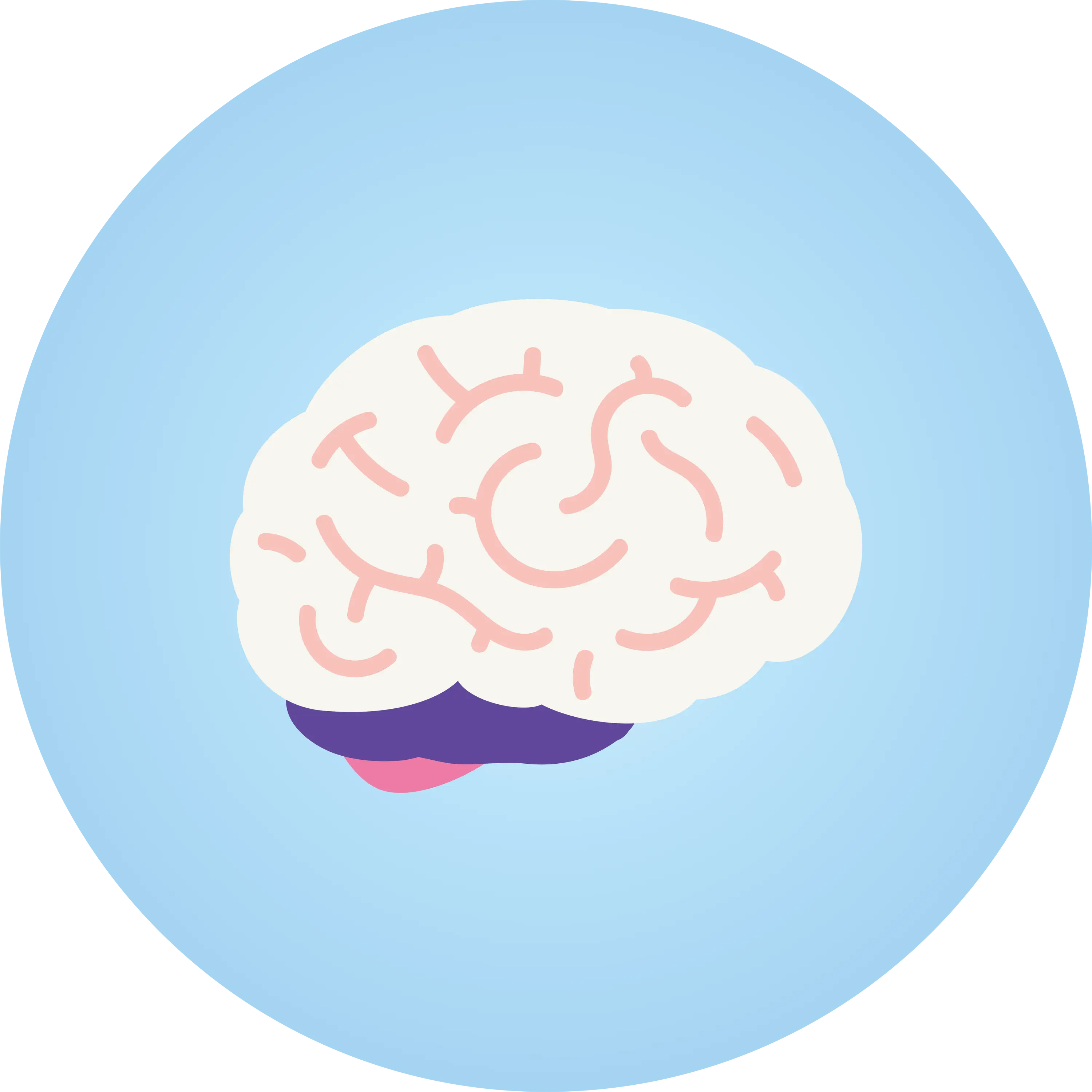 Brain Illustration for Neuroscience Concept